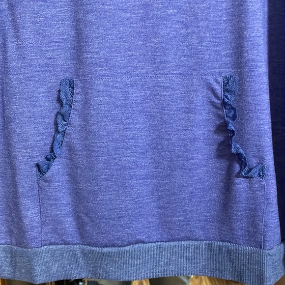 LOGO Lounge purple blue size Medium sweatshirt kangaroo pocket with lace detail - Picture 4 of 11
